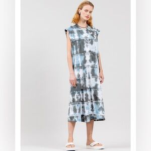 Toit Volant Santa Ana Dress Tie Dyed Size Medium / Large 100% Cotton Boho Beach